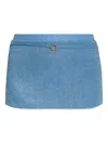 Oseree Glitter-detailing Mini Skirt In Blue
