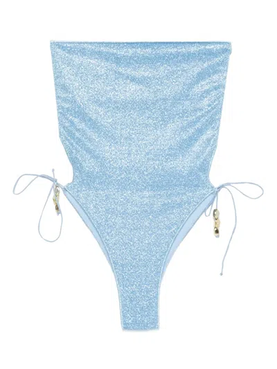 Oseree Glitter-embellished Swimsuit In Blue