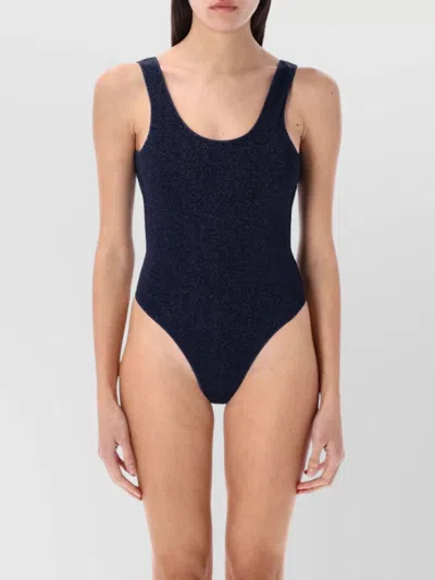 OSEREE GLITTER FINISH SPORTY SWIMSUIT WITH HIGH-CUT LEGS