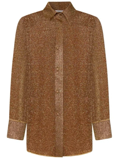 Oseree Oséree Glittered Button In Brown