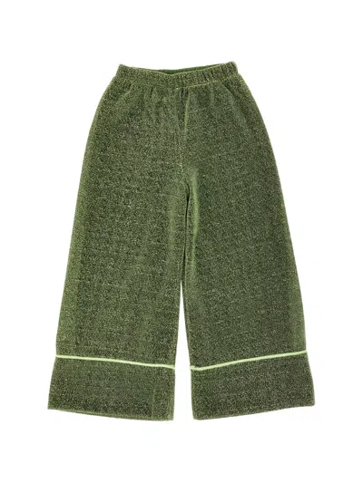 Oseree Kids' Glitter-effect Palazzo Pants In Green