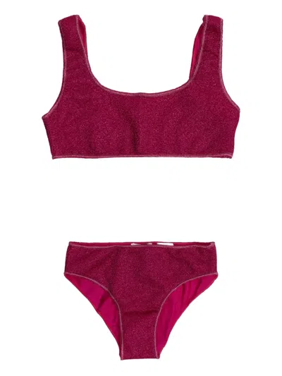Oseree Kids' Glitter-finish Bikini In Pink