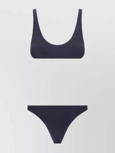 Oseree Glittery Sporty High-cut Swimsuit In Animal Print