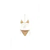 Oseree Gold Polyamide Bikini In Neutral
