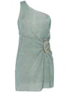 Oseree Lumière One Shoulder Dress - Women's - Polyamide/metallic Fibre In Green