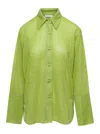 OSEREE GREEN LUMIÈRE SHIRT WITH GLITTER IN POLYAMIDE WOMAN