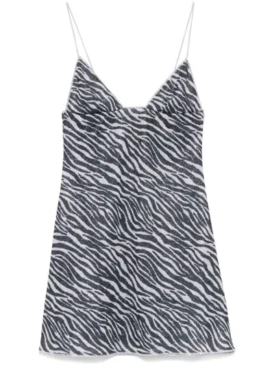 Oseree Minikleid Aus Lurex In Grey