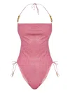 Oseree Halter-neck Swimsuit In Pink