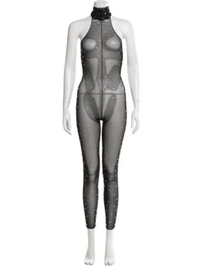 Pre-owned Oseree Halterneck Jumpsuit In Gray