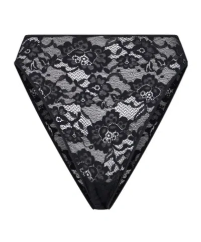 OSEREE OSÉREE HIGH-WAIST FLORAL-LACED BRIEFS