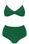 Oseree Oséree Woman Bikini Green Size Xl Polyamide, Metallic Fiber
