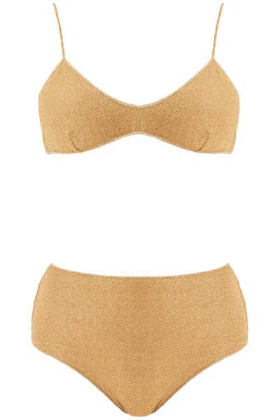 Oseree Women's High-waisted Lumiã¨re Bikini Set In Gold