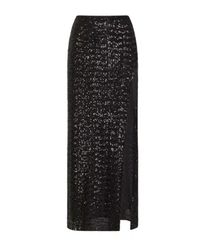 OSEREE HIGH-WAISTED SEQUIN-EMBELLISHED MIDI SKIRT