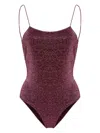 Oseree Aubergine Lumiere Maillot One-piece Swimsuit In Purple