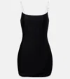 Oseree Jersey Minidress In Black