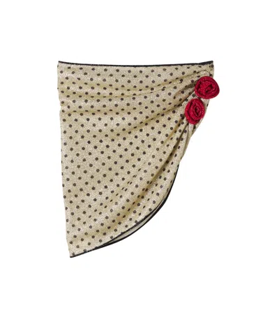 Oseree Oséree Kids Lumière Appliqué Polka-dot Beach Cover-up In Neutral