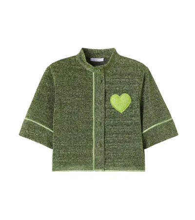Oseree Oséree Kids Lumière Appliqué Shirt In Green