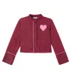 Oseree Oséree Kids Lumière Patch-appliqué Shirt In Burgundy