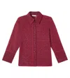 Oseree Oséree Kids Lumière Shirt In Burgundy