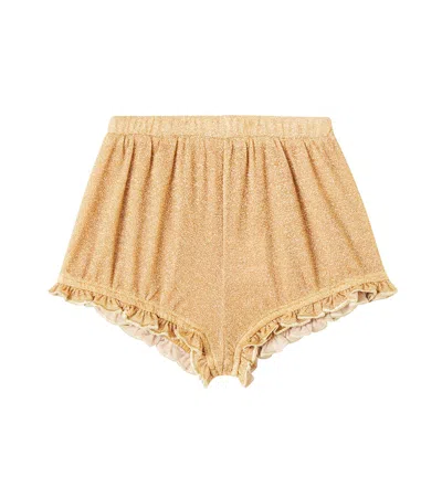 Oseree Oséree Kids Lumière Shorts In Gold