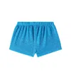 Oseree Oséree Kids Osemini Lumiére Lamé Shorts In Blue