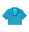 Oseree Oséree Kids Osemini Lumiére Lamé Top In Blue