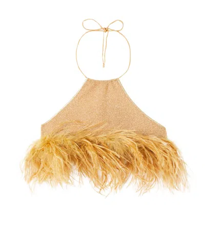 Oseree Oséree Kids Osemini Lumière Lamé Top In Gold