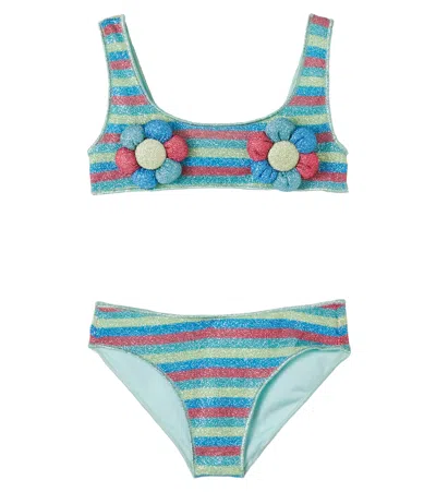 Oseree Osemini Lumière Striped Bikini In Multi