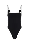 Oseree Swimsuit Knitwear Floral Embellishments In Black