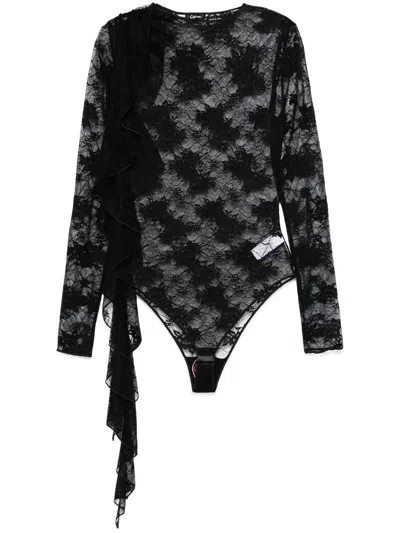 Oseree Oséree Lace Volant Sleeves Body
