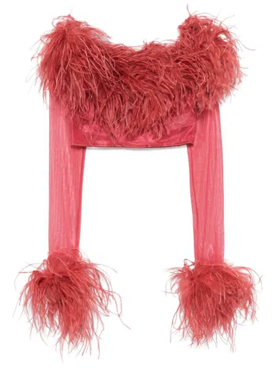 OSEREE OSÉREE LAME PLUMAGE TOP