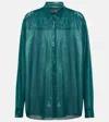 Oseree Oséree Lamé Shirt In Green