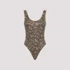 Oseree Oséree Animalier Lumier Sporty Maillot One-piece Swimsuit In Leopard Print