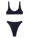 Oseree Oséree Lumiere Lurex Sporty Bra `90 Bottom Clothing In Blue