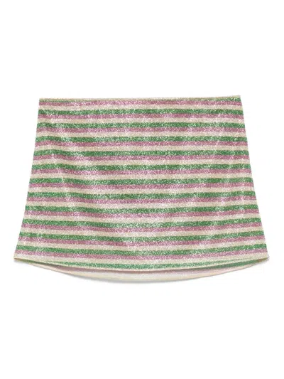 Oseree Lolita Skirt A Righe In Multicolour