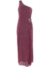 Oseree Lumiere One-shoulder Cut-out Woven Maxi Dress