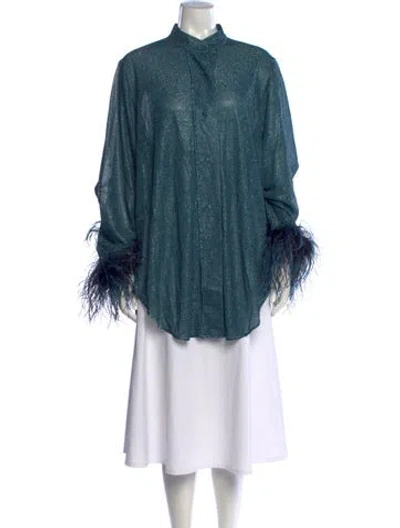 Pre-owned Oseree Long Sleeve Top W/ Tags In Blue