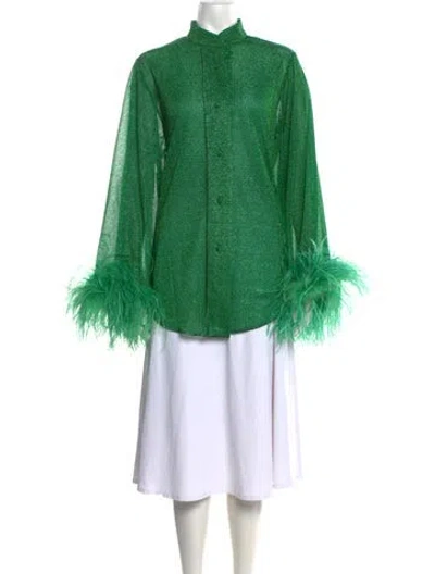 Pre-owned Oseree Long Sleeve Top W/ Tags In Green