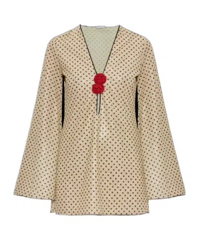 Oseree Long-sleeved Dress In Multi