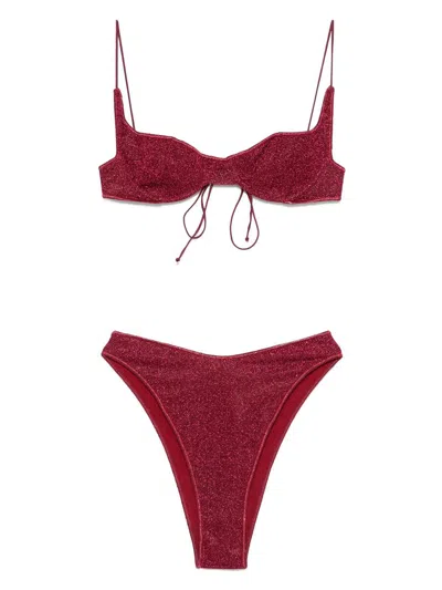 Oseree Oséree Lumiere Balconette 90s Set Clothing In Red