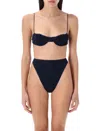 Oseree Oséree Lurex Detailed Two Piece Swimsuit In Night Blue