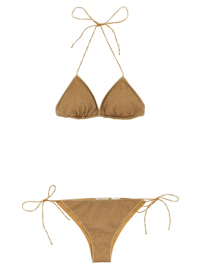Oseree Lumiere Beachwear Gold In Brown