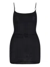 OSEREE OSÉREE LUMIÈRE BELT' MINI DRESS – BLACK