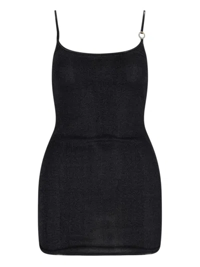 Oseree Oséree Lumière Belt' Mini Dress – Black