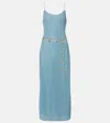 Oseree Spaghetti Strap Dress In Blue
