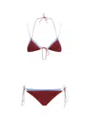 Oseree Lumiere Bicolor Swimsuit In Red