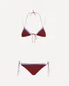 Oseree Lumiere Bicolor Swimsuit In Red