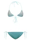 Oseree Oséree Multicolor Metallic Triangle Bikini Set In Blue