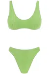 Oseree Oséree Lumiere 90s Glittered Bikini Set In Green