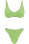 Oseree Oséree Lumiere 90s Glittered Bikini Set In Green